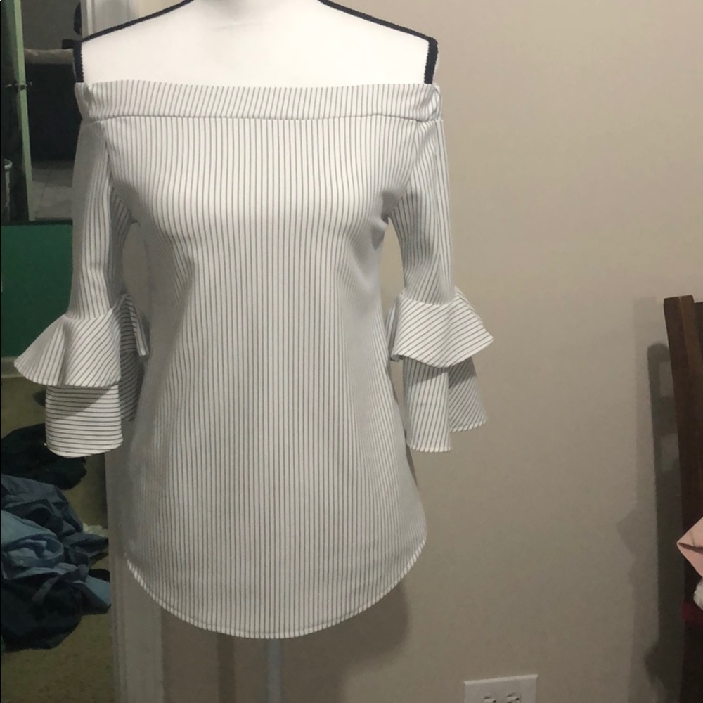 White off shoulder top